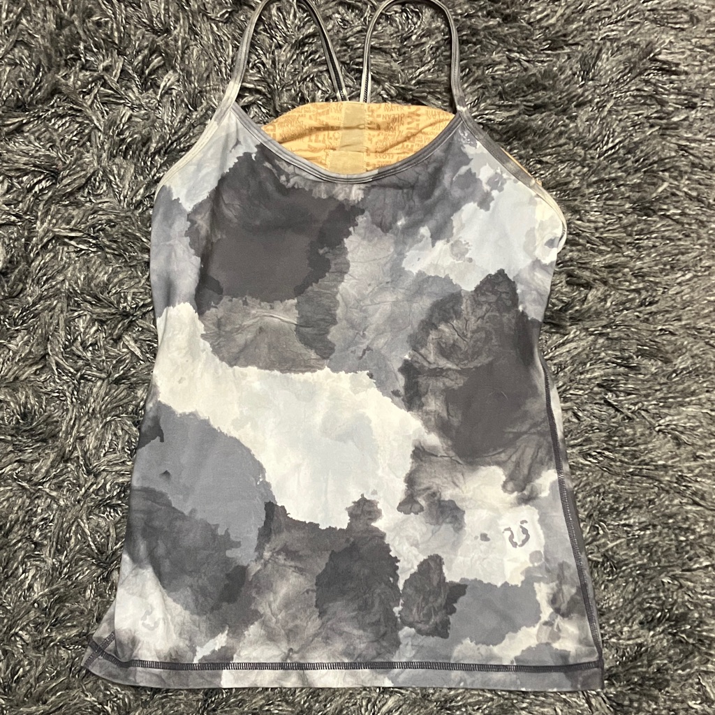 Lululemon Athletica Gray And White Tank Top